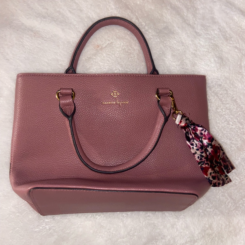 Nwot Nanette Lepore Dusty Rose Leather Satchel